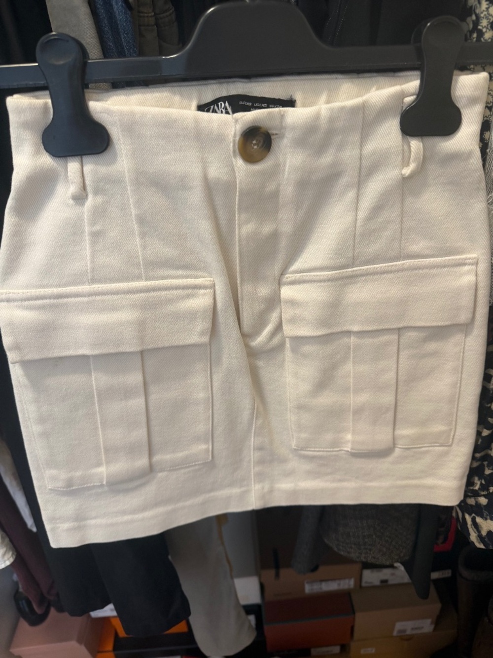 Zara White mini skirt